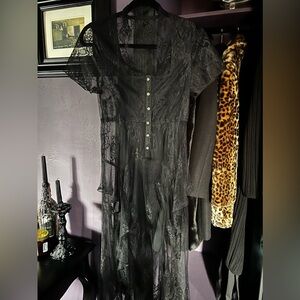 Disturbia black long lace dress